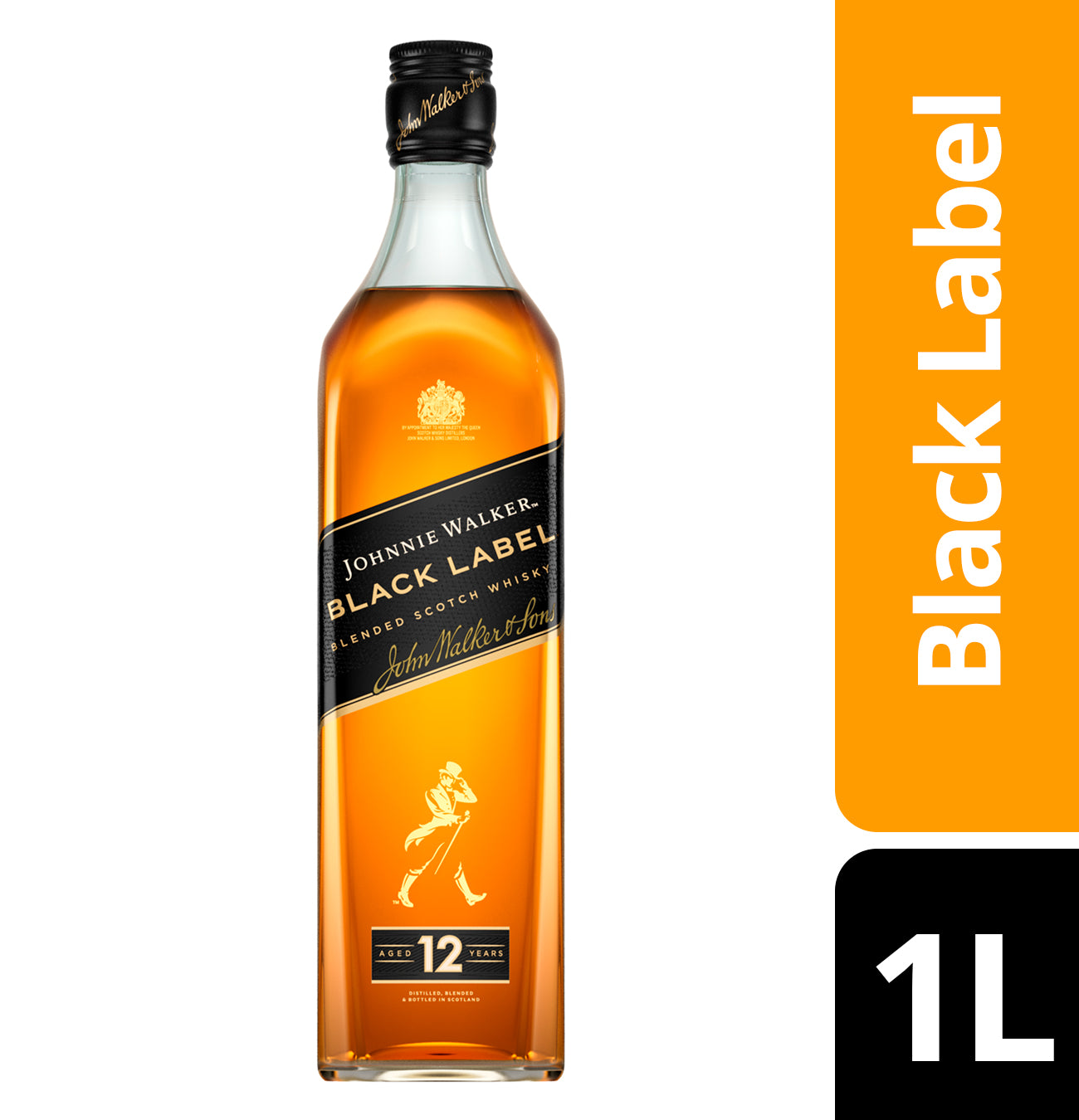JOHNNIE WALKER BLACK LABEL 1 L.