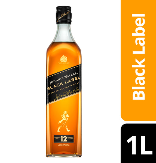 JOHNNIE WALKER BLACK LABEL 1 L.