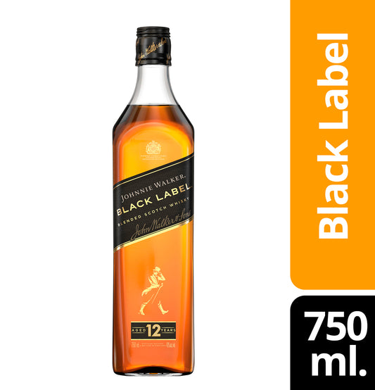 JOHNNIE WALKER BLACK LABEL 750 ML.